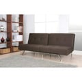 Jacksonville Brown Fabric Foldable Futon Sofa Bed