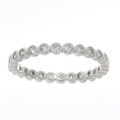 Silvertone Round-cut Cubic Zirconia Eternity Band