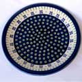Ceramic Stoneware Blue and Green 10.75-inch Dinner Plate (Poland)