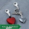 JonCar Fashion Forward Silverplated Love Heart Charms (Set of 2)
