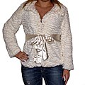 Wild Cat Off White Fluffy Jacket