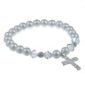 Crystale Crystal Glass Cross Stretch Bracelet