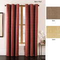 Madison Woven Ribbed Grommet-top Curtain Panel Pair