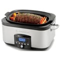 Wolfgang Puck 6QT Stainless Steel LCD Slow Cooker - Roaster Multi Cooker with WP Recipes (Refurbished)