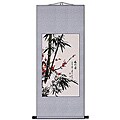 'Bamboo Plum Flower' Wall Art Scroll Painting (China)