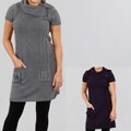 JFW Junior's Button Collar Sweater Dress