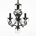 Regent 3-light Black Crystal Mini Chandelier