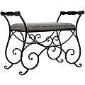 Batley Black Iron Vanity Bench