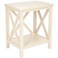 Bridgend Distressed Ivory End Table