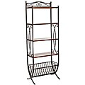 Hessle Antique Pewter/ Dark Walnut Etagere