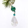 Green Glass Crystal Hanging Ornament (India)