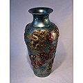 Nine Dragons 15.5-inch Handcrafted Ceramic Vase