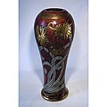Handcrafted 16-inch Purple Ceramic Vase