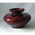 Trusted china Vase website Vintage 7-inch Chinese Red Cinnarbar Lacquer Vase
