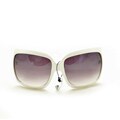 Women's 26557 White Oversized Sunglasses