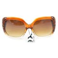 Women's P10048 Brown/Clear Oversized Sunglasses