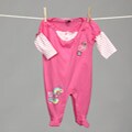 Ecko Newborn Girl's Rainbow and Flower Bodysuit