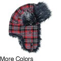 Free indicative tips on Hats Graffiti Cotton and Faux Fur Plaid Aviator Cap (China)