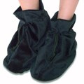 Soothra Black Furry Plush Spa Slippers