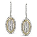 18k Two-tone Gold 1ct TDW Diamond Earrings (G-H, SI1-SI2)