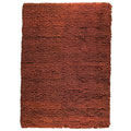 Hand-woven Brown Wool Rug (5'6 x 7'10)