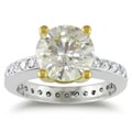 Miadora Platinum 3 1/2ct TDW Certified Round Solitaire Diamond Ring (VS1-VS2)
