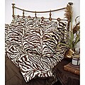 Zebra Brown Safari California King-size Sheet Set