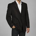 U&I Men's Black Faux Suede Two-button Sportcoat