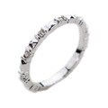 NEXTE Jewelry Silvertone Clear Cubic Zirconia Ridge-style Eternity Band