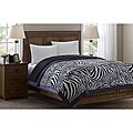Softspun Zebra Print King-size Down Alternative Blanket