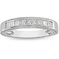 Miadora 10k White Gold 1/2ct TDW Diamond Anniversary Ring (G-H, I2-I3)