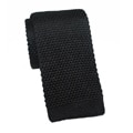 H. Luzzario & Co Men's Knit Silk Black Tie