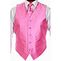 Ferrecci Men's Four-piece Pink Vest Set