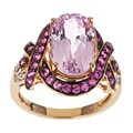 Dyach 14k Yellow Gold Kunzite, Sapphire and Diamond Ring