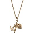 Caribe Gold 14k over Sterling Silver 'Faith Hope Charity' Necklace