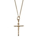 Caribe Gold 14k over Sterling Silver Crucifix Necklace