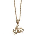 Caribe Gold 14k over Sterling Silver 'Mom' Necklace