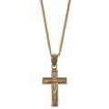 Caribe Gold  14k over Sterling Silver Crucifix Necklace