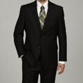 U&I Men's Black Slim-Fit 2-Button Suit