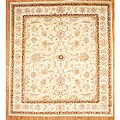 Afghan Hand-knotted Oushak Ivory/Beige Wool Rug (11'6 x 12'9)