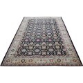 Hand-Knotted Afghan Oushak Black/Beige Wool Rug (13'1 x 20'1)