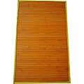 Asian Hand-woven Orange/ Yellow Bamboo Rug (1'8 x 2'8)