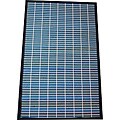 Asian Hand-woven Blue Checkered Bamboo Rug (2' x 3')