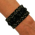 Glass and Crystal Itzela Ebony Elegance Bracelet (Guatemala)