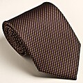 Platinum Ties Men's Patterned Brown 'Maple Runner' Tie