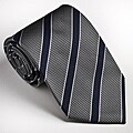 Platinum Ties Men's Striped 'Gray Cop' Tie