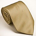Platinum Ties Men's Striped 'Tan Cookie' Tie