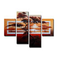 'The Moment' 4-piece Hand-painted Canvas Art Set