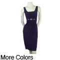 Tabeez Women's Sleeveless Studded Empire Waist Dress