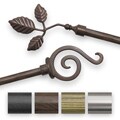 Finishing Touch 48 to 92-inch Single Adjustable Curtain Rod Set